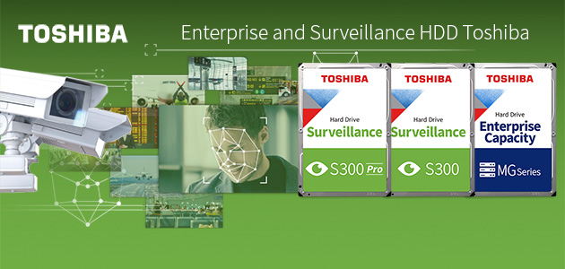 Надежные диски Toshiba для видеонаблюдения, аналитики и хранения больших объемов видеоданных